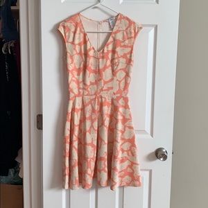 Pink and white dress